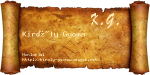 Király Gyoma névjegykártya