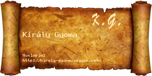 Király Gyoma névjegykártya