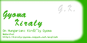 gyoma kiraly business card